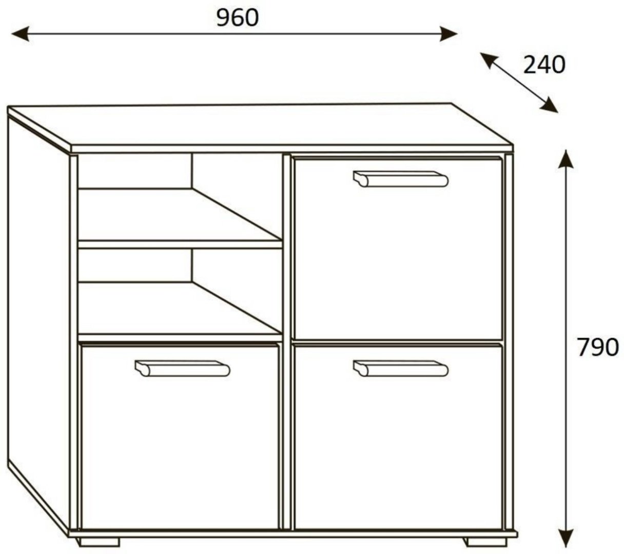 Тумба для обуви Ricoo 96x24x79 см, ЛДСП купить,NaN