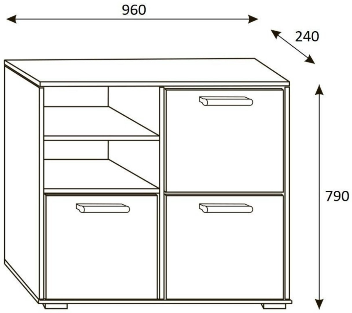 Тумба для обуви Ricoo 96x24x79 см, ЛДСП купить,NaN
