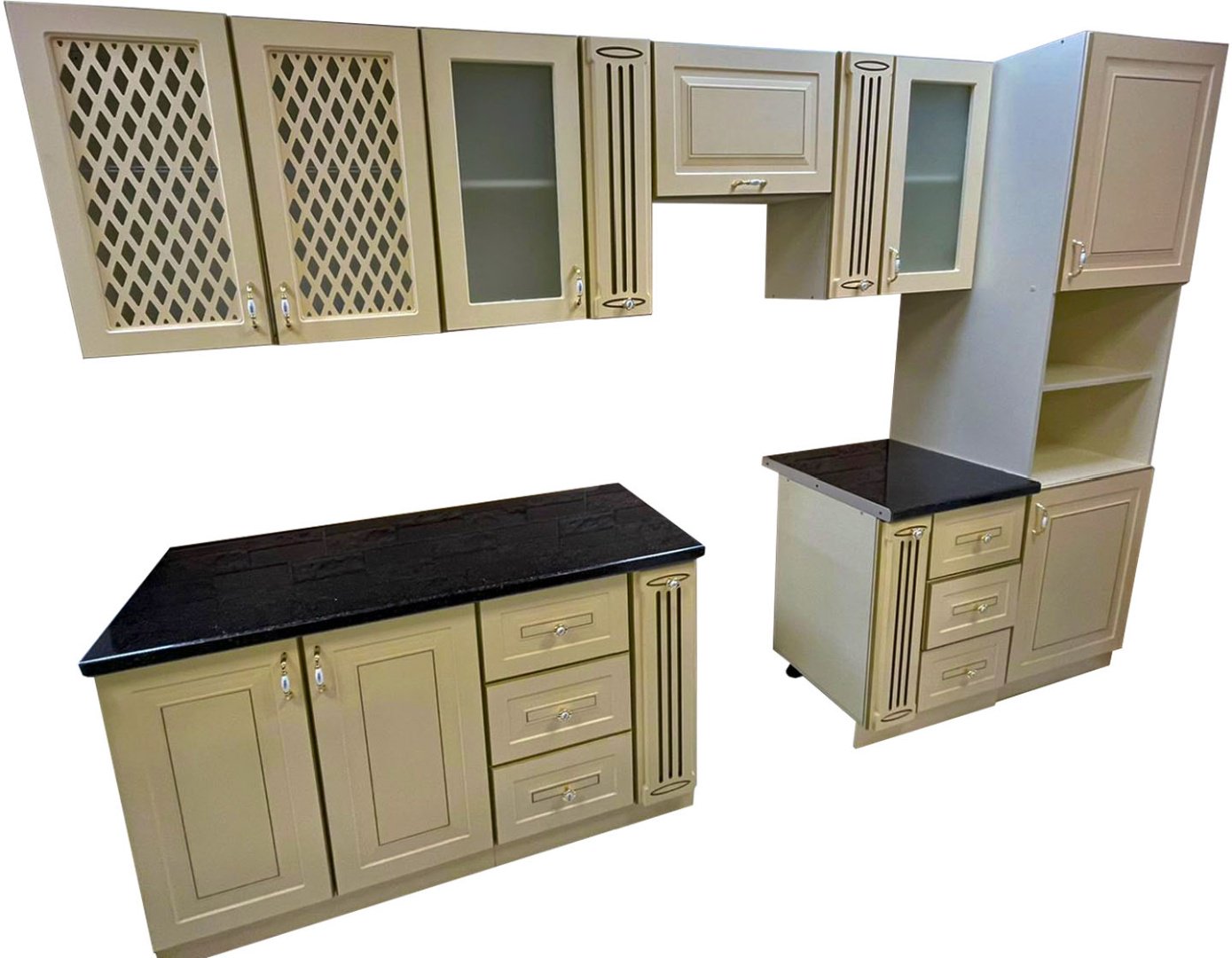 Кухонный гарнитур Марина мебель Милана Bella mebel 3,2м бежевый купить,NaN