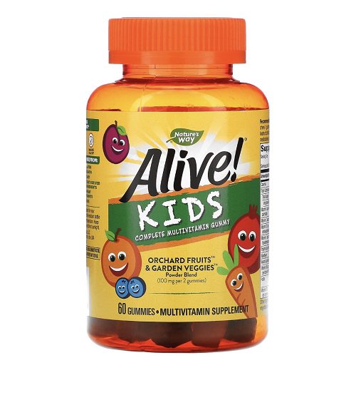 Natures Way мультивитамины Alive kids для детей конфеты 60 шт 