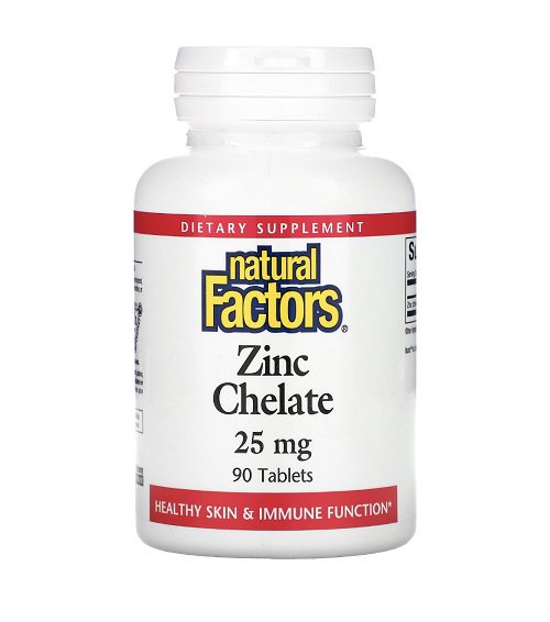 Natural Factors Zinc chelate 25mg таблетки 90 шт