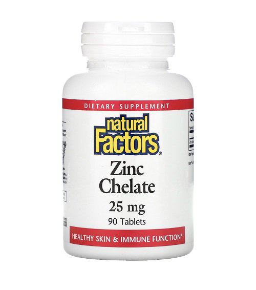 Natural Factors Zinc chelate 25mg таблетки 90 шт купить,NaN