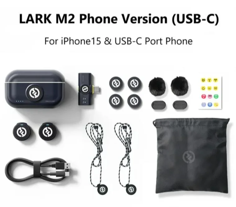 Микрофон Hollyland Lark M2 Duo USB-C Black - ForteMarket Микрофон Hollyland Lark M2 Duo USB-C Black купить,0