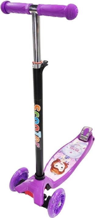 Самокат детский ScooTer Junior Cartoon 89765-8 фиолетовый