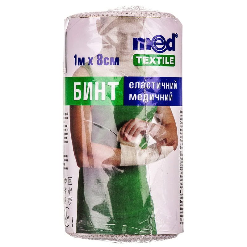 Техномедика ООО Med textile Бинт медицинский эластичный ср.р. 1м х 8см 