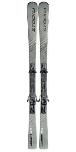 Лыжи горные Stockli Laser CX + MC 11 серые 163