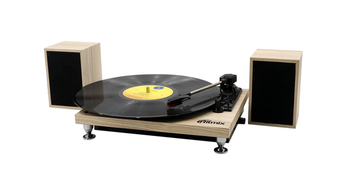 Виниловый проигрыватель Ritmix LP-240 бежевый купить,NaN