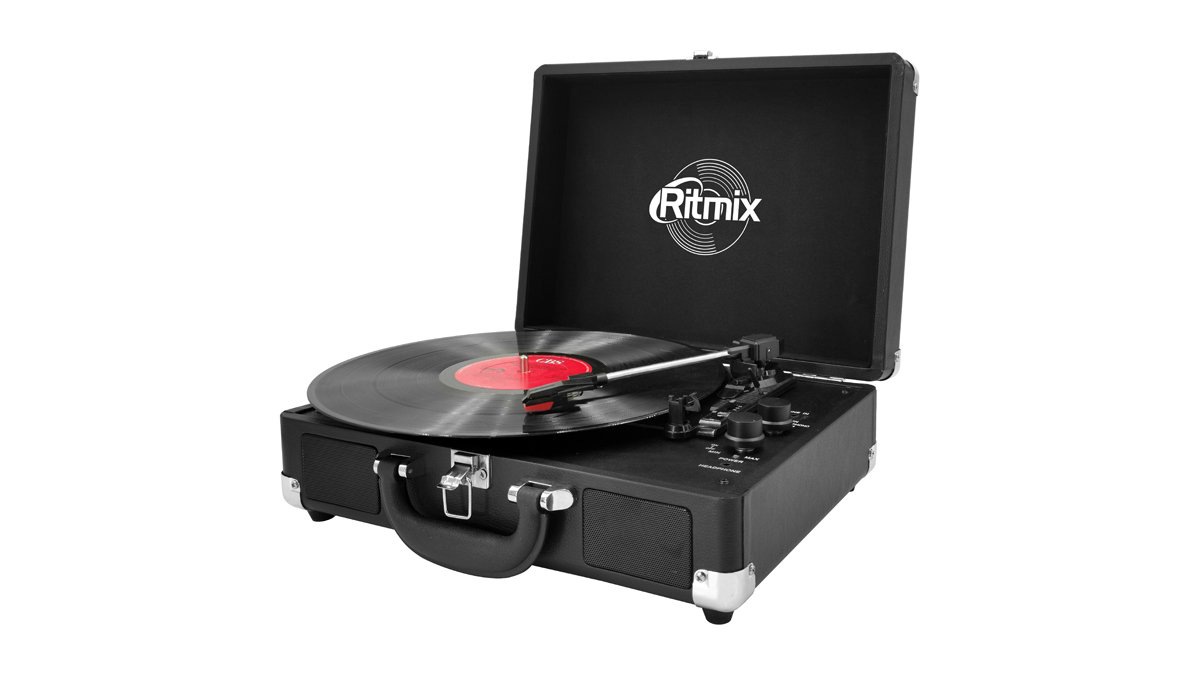 Виниловый проигрыватель Ritmix LP-120B черный купить,NaN