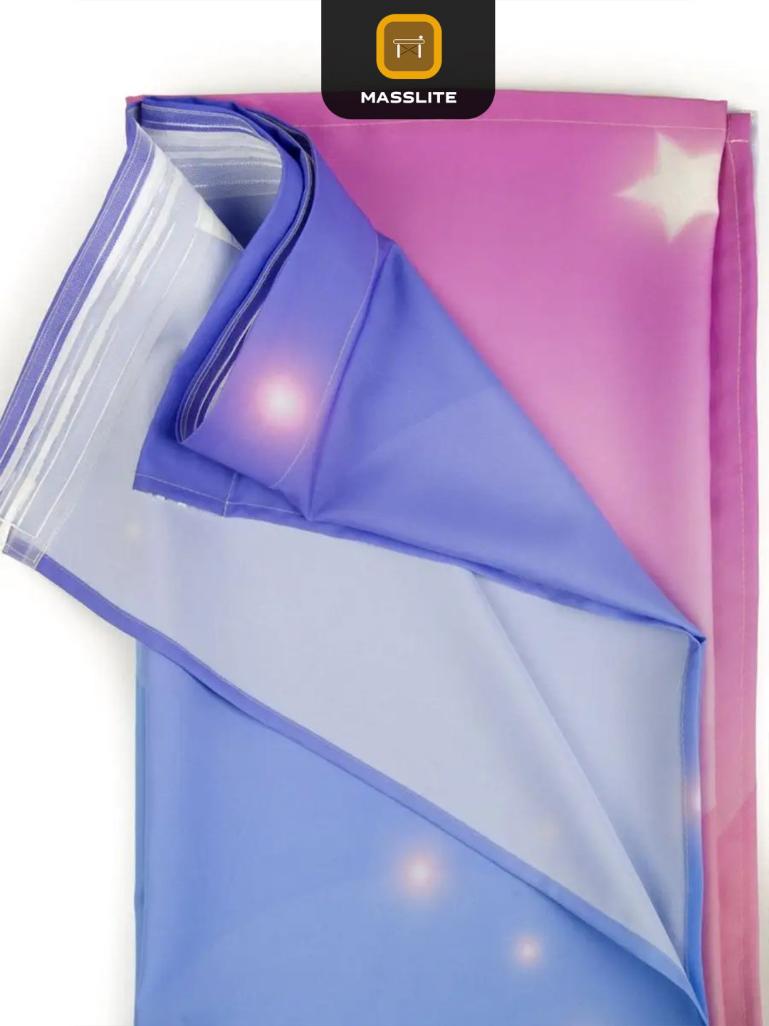 Тюль MassLite 140x260 см 2 шт, габардин, розовый купить,NaN