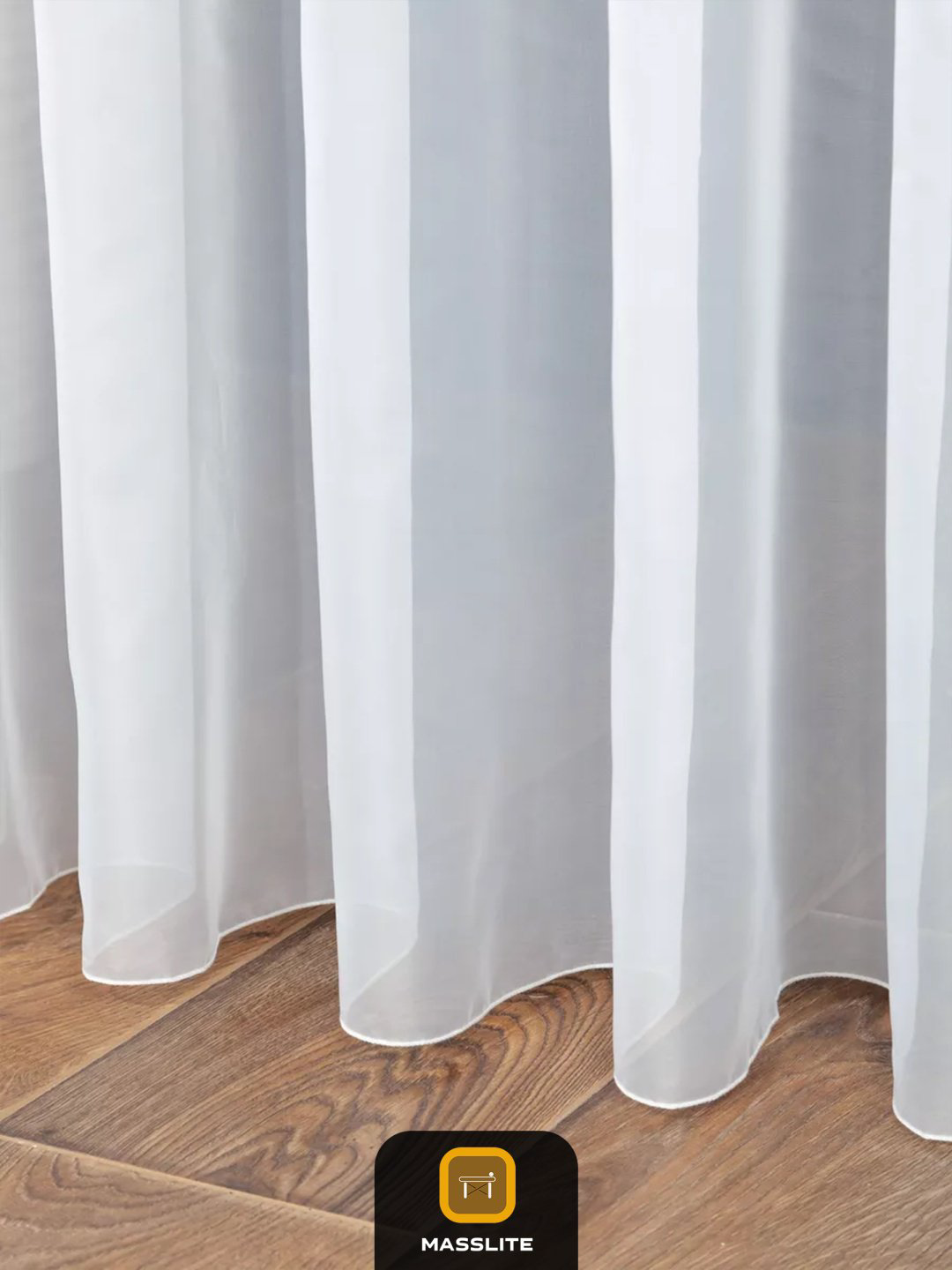 Тюль MassLite 300x250 см 1 шт, полиэстер, белый купить,NaN