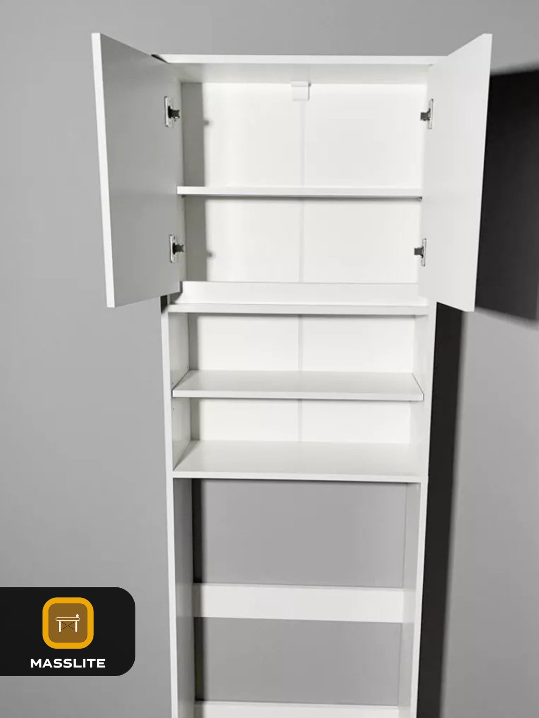 Шкаф напольный MassLite ШП-300013, 64x25x190 см, белый купить,NaN