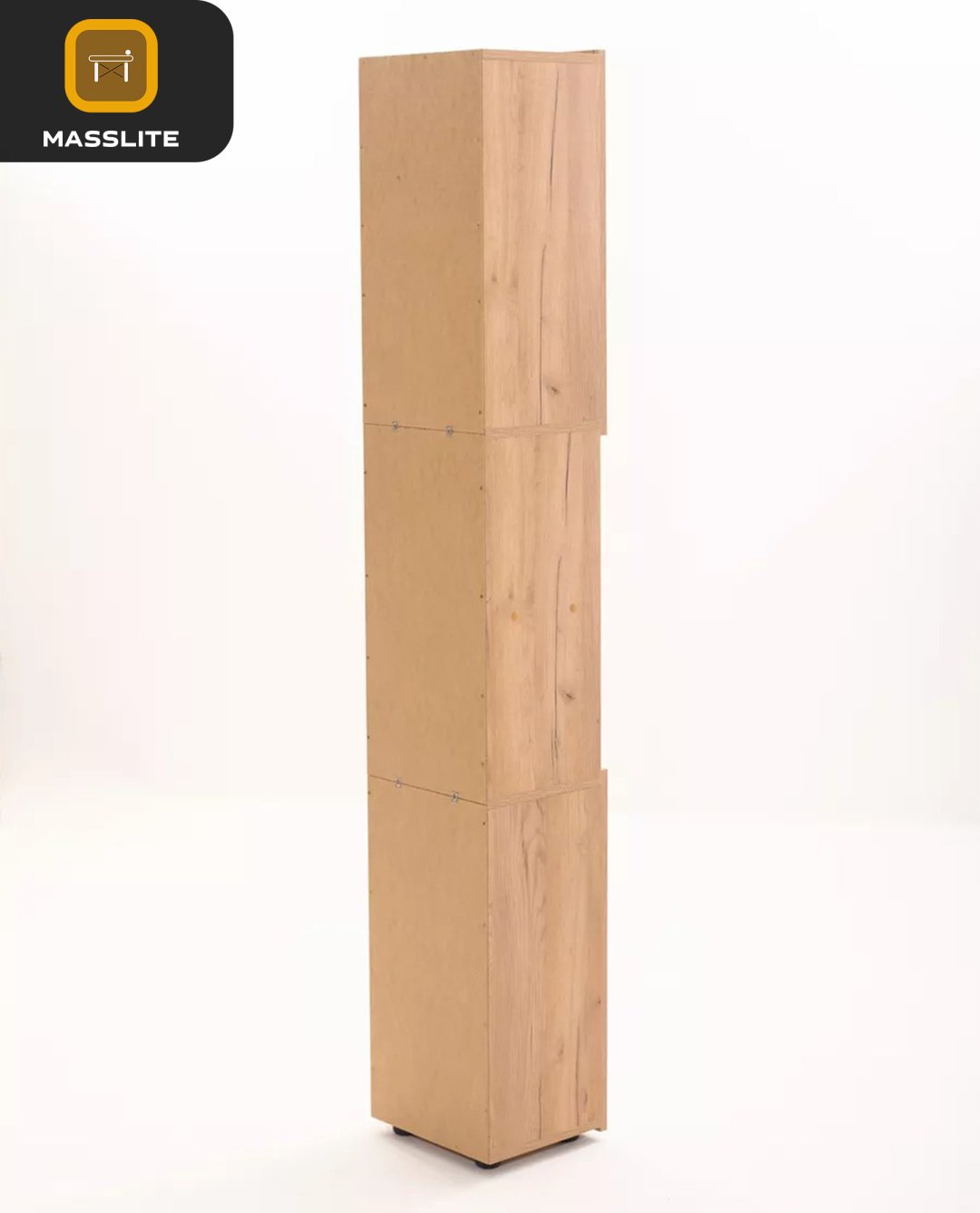 Шкаф-пенал MassLite ШП-300010, 30x180х27 см, коричневый купить,NaN