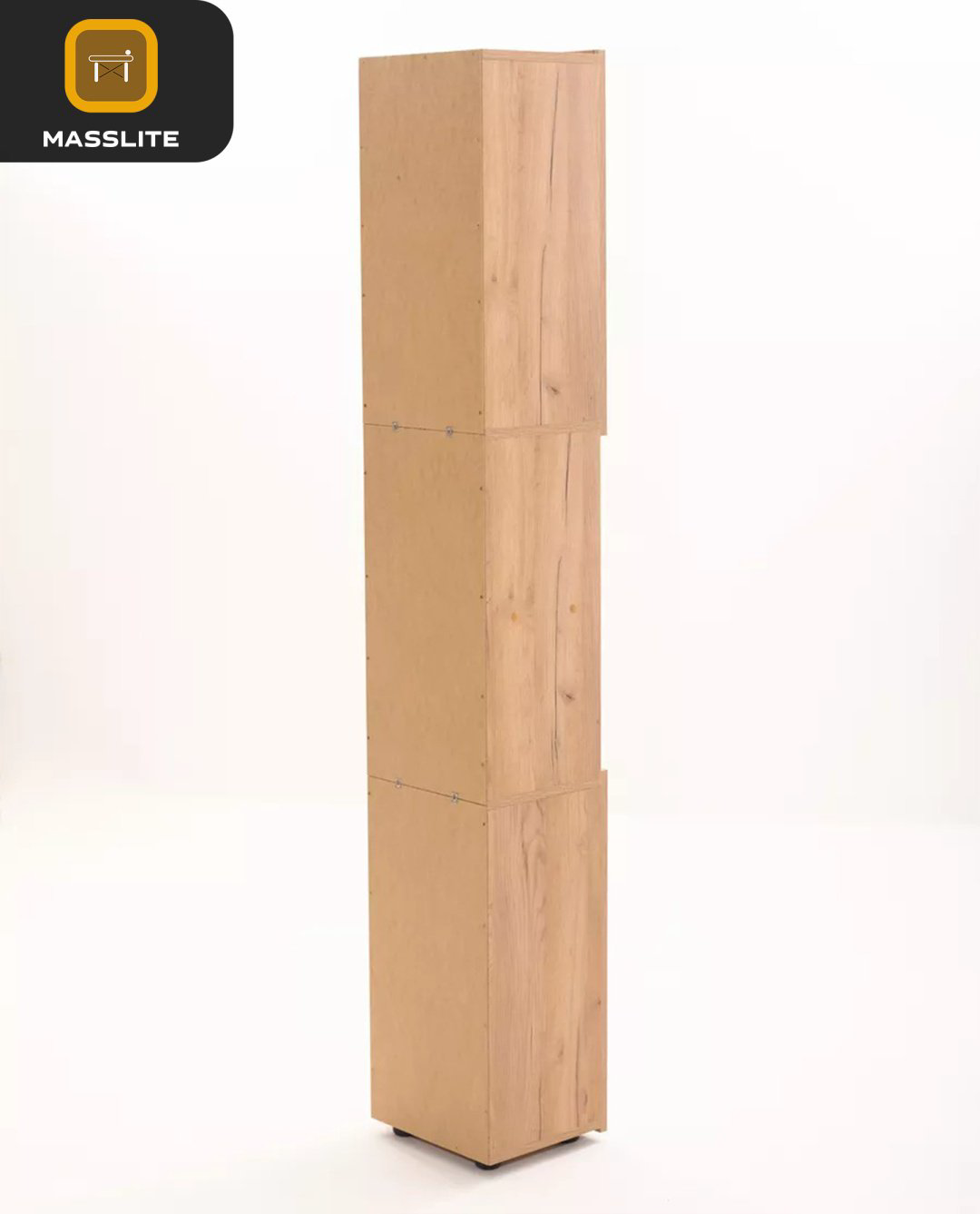 Шкаф-пенал MassLite ШП-300010, 30x180х27 см, коричневый купить,NaN