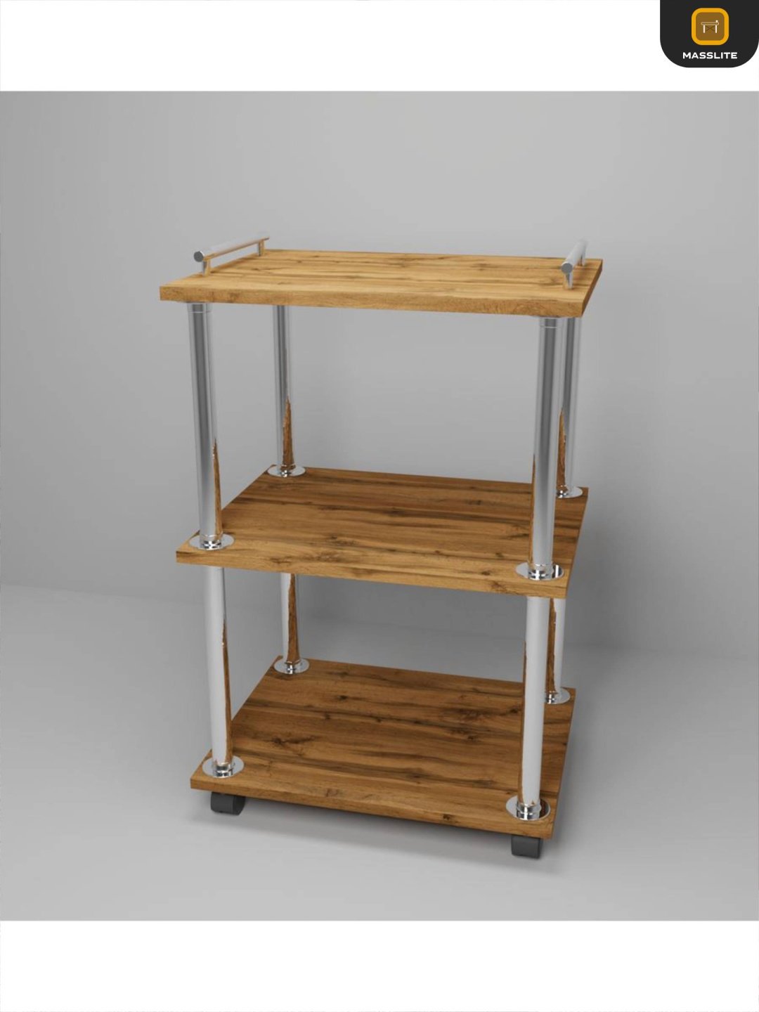 Этажерка для ванной комнаты MassLite АМ-100072 45x35x72 см, ЛДСП купить,NaN