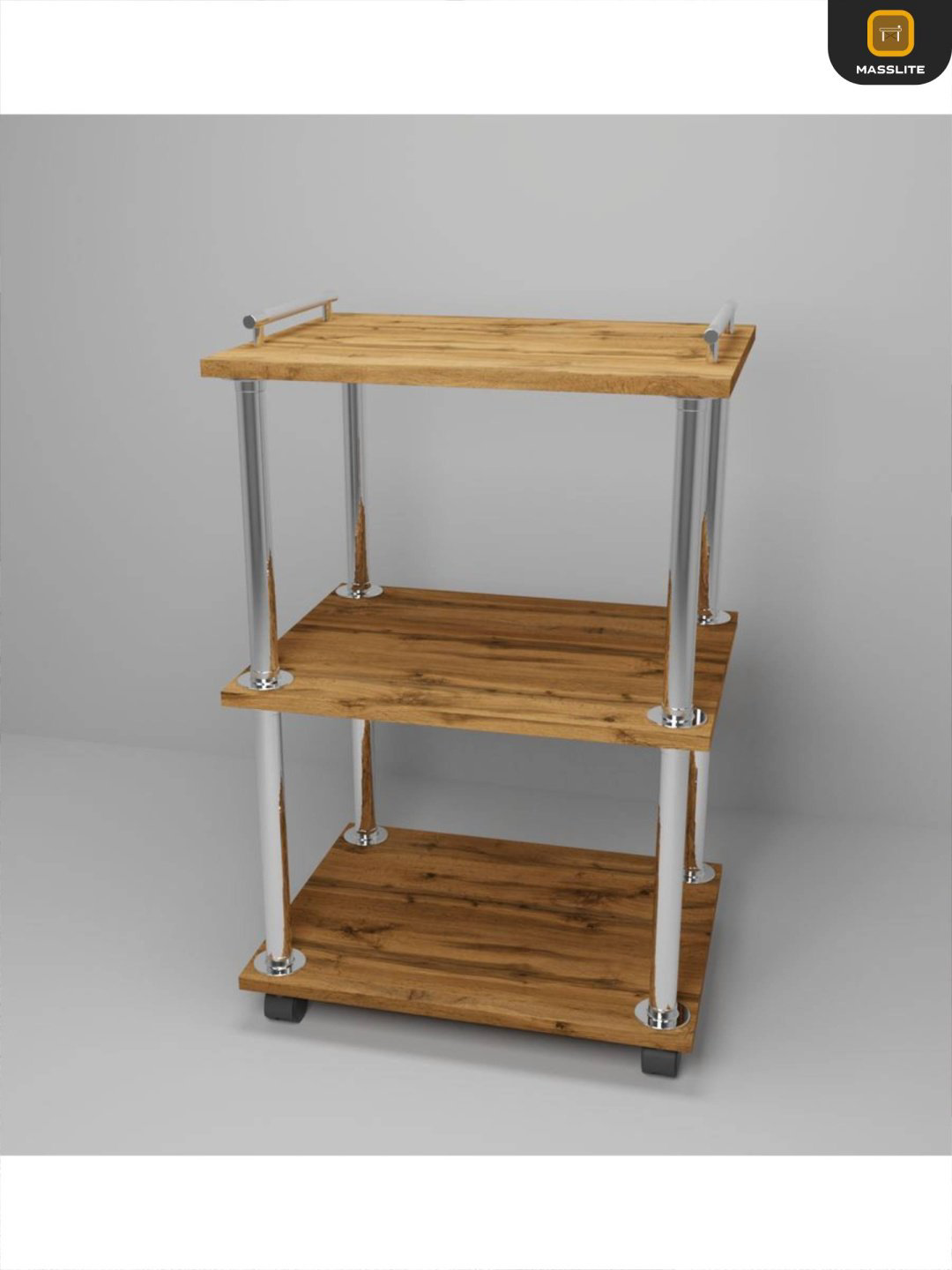 Этажерка для ванной комнаты MassLite АМ-100072 45x35x72 см, ЛДСП купить,NaN