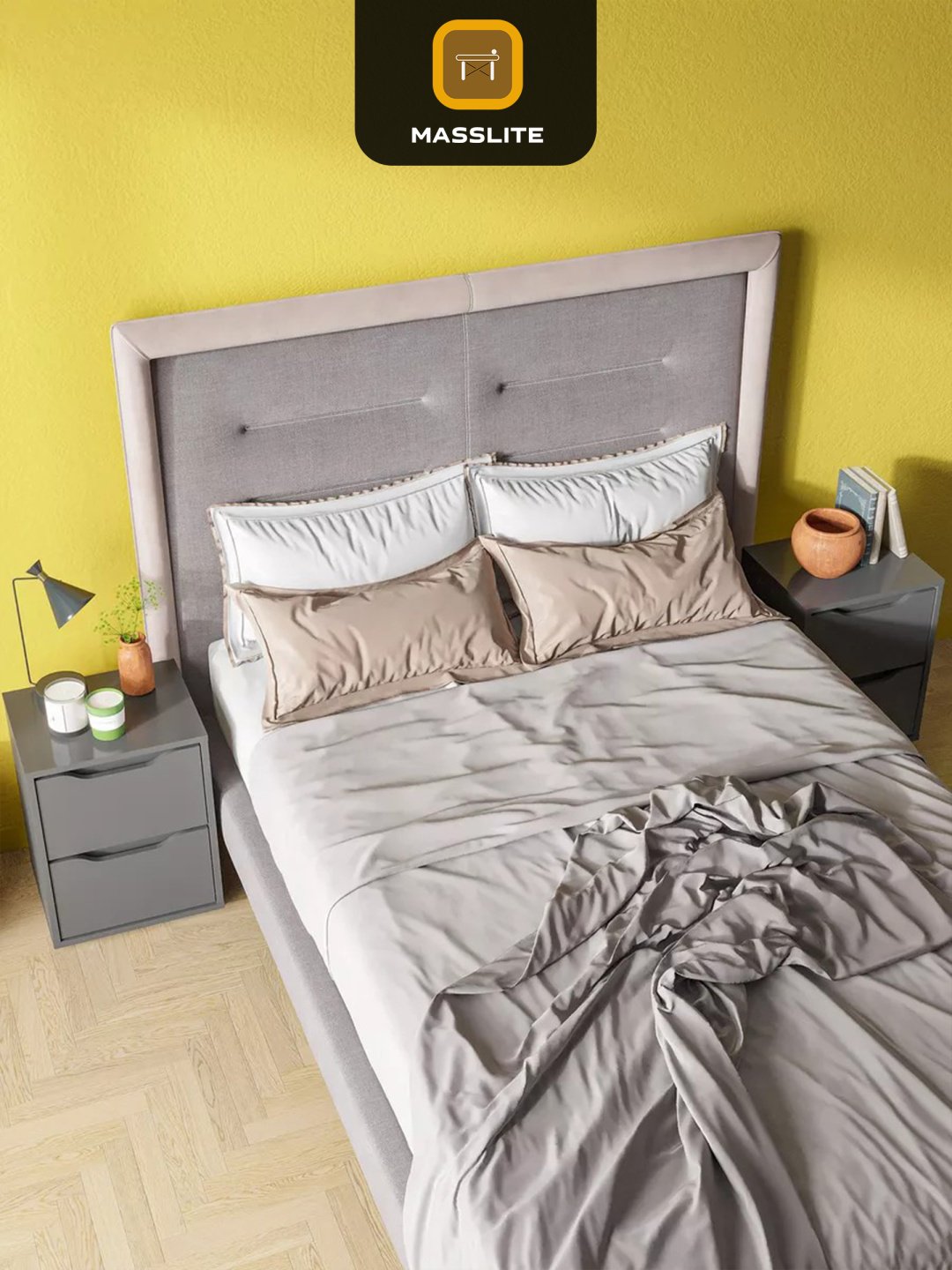 Тумба MassLite Невада-3 ТП-140014, 40x52x33 см, графит 2 шт купить,NaN