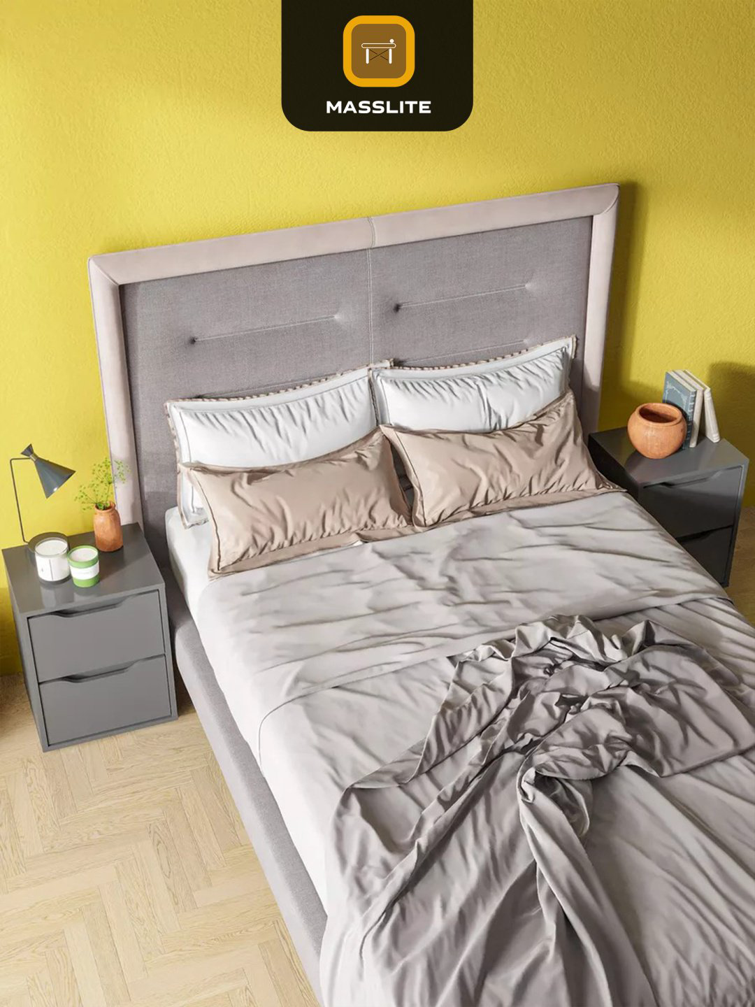 Тумба MassLite Невада-3 ТП-140014, 40x52x33 см, графит 2 шт купить,NaN