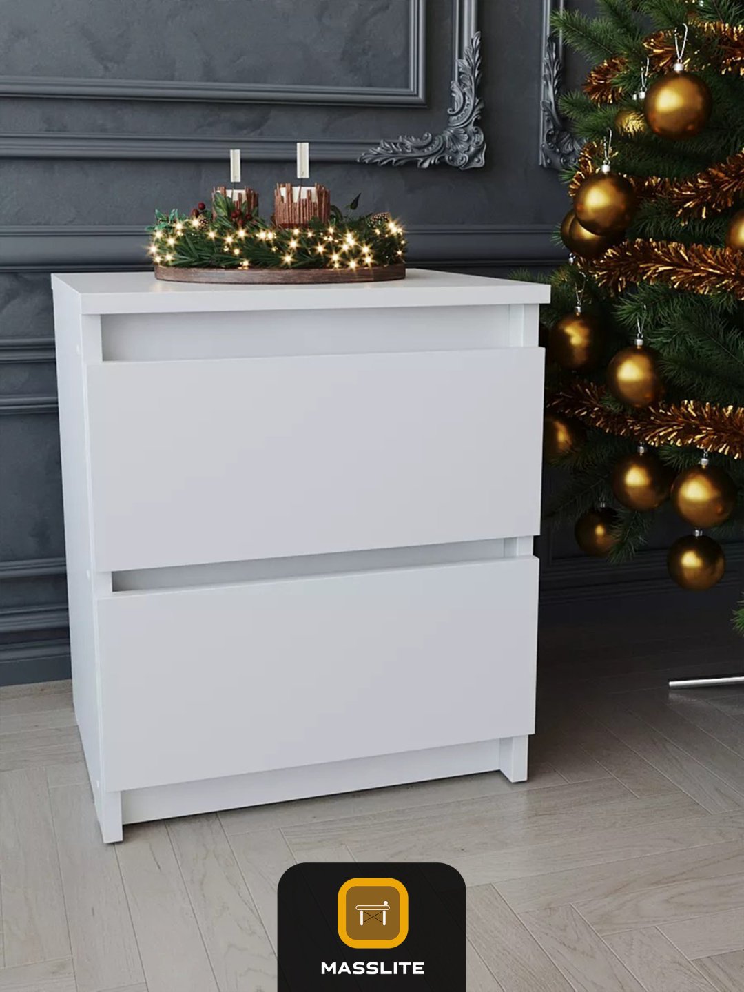 Тумба MassLite ТП-140003, 40x48x36 см, белый купить,NaN