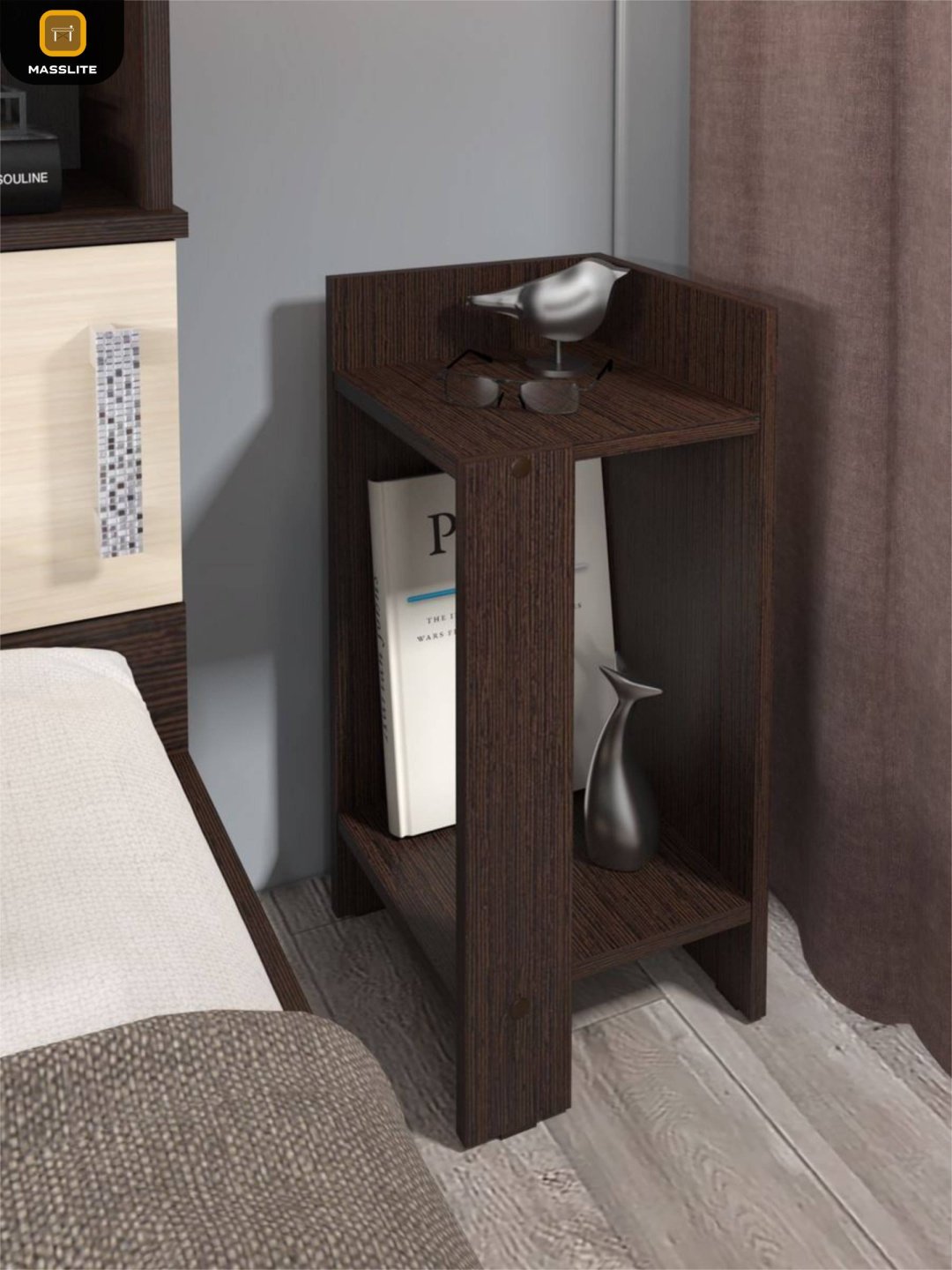 Тумба MassLite АМ-1000119, 29x60x27 см, коричневый купить,NaN