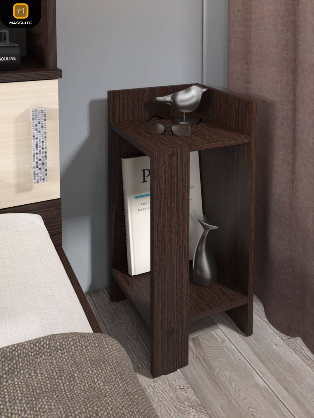 Тумба MassLite АМ-1000119, 29x60x27 см, коричневый купить,NaN