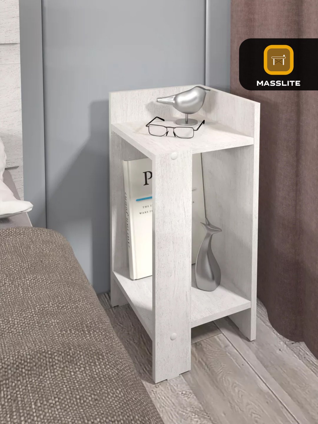 Тумба MassLite DD-000778, 28.7x60x27.1 см, светло серый купить,NaN