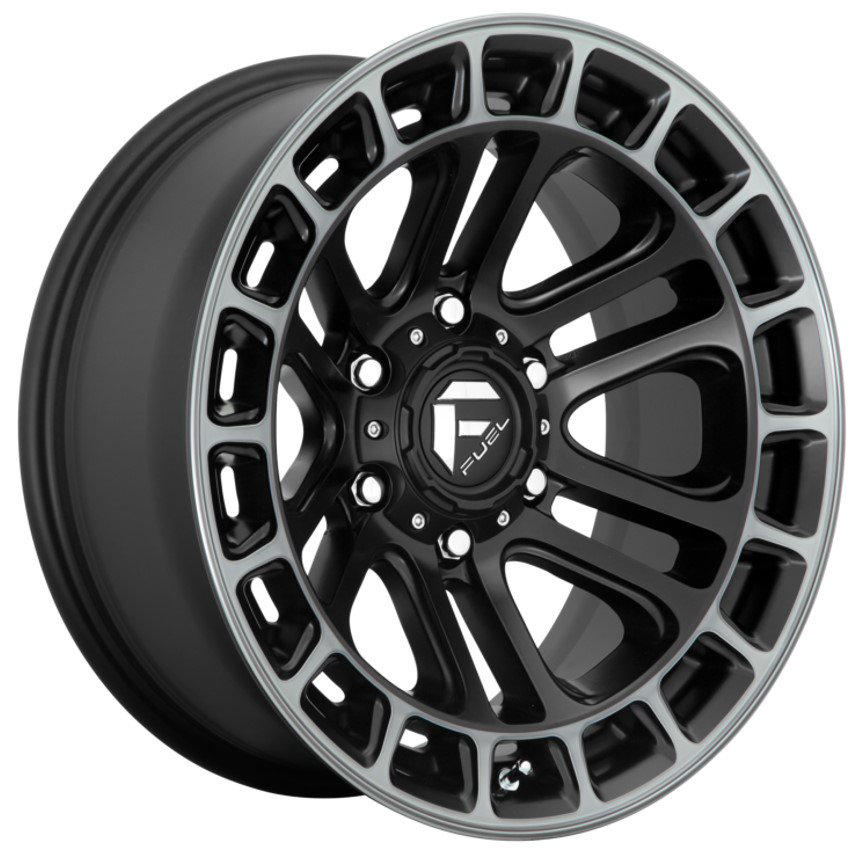 Комплект дисков Fuel D720 Heater 6x139.7 9x18 ET1 DIA106.10 Matte Black Double Dark Tint Machined купить,1040000