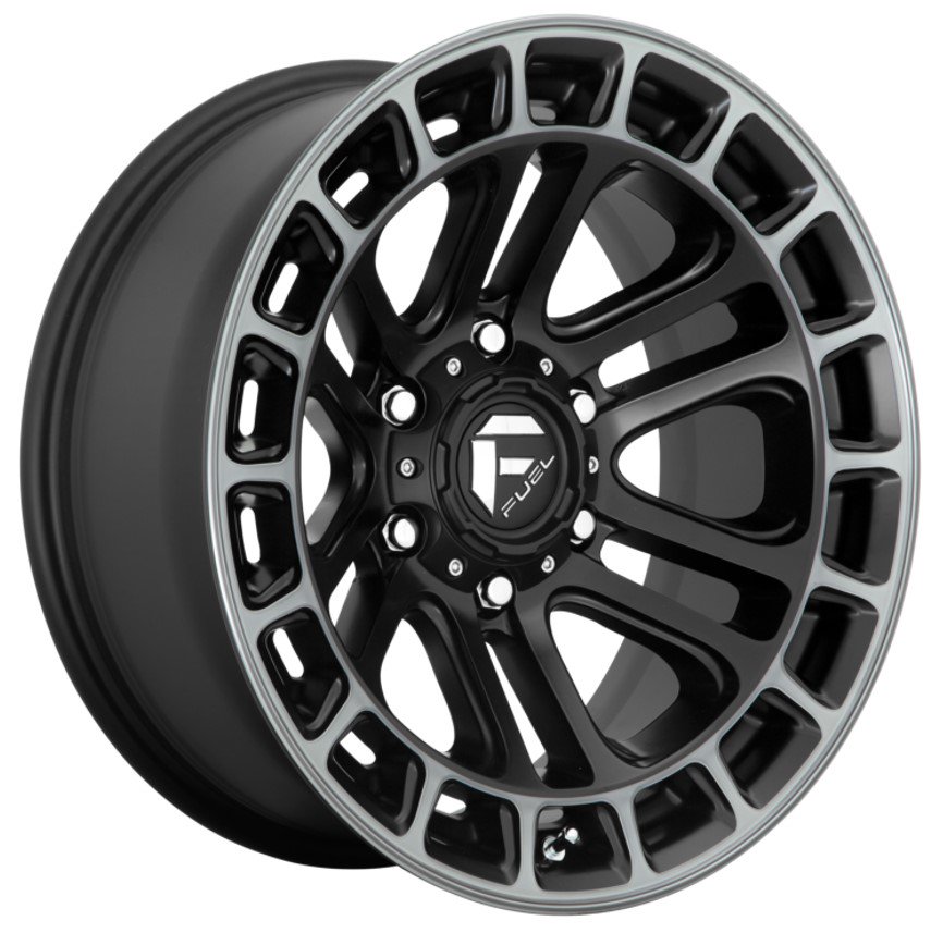 Комплект дисков Fuel D720 Heater 6x139.7 9x17 ET-12.0 DIA106.10 Matte Black Double Dark Tint Machined купить,998400