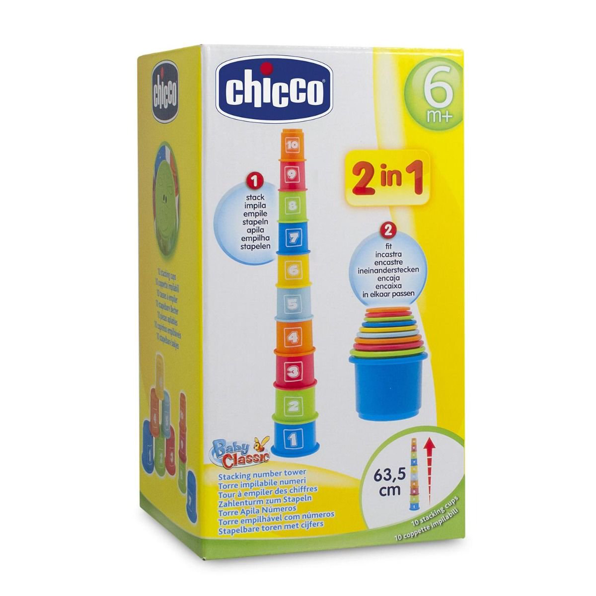 Игрушка развивающая Chicco Занимательная пирамидка с цифрами купить,NaN
