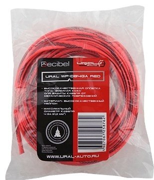 УРАЛ кабельная оплетка WP-DB4GA RED 1 шт 10 м