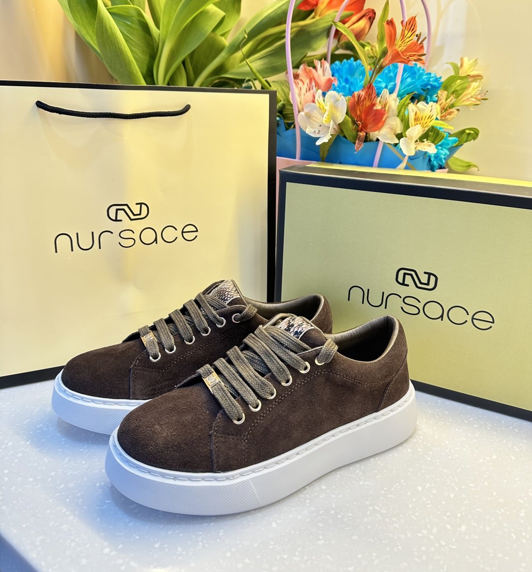 Кеды Nursace бронзовый, коричневый