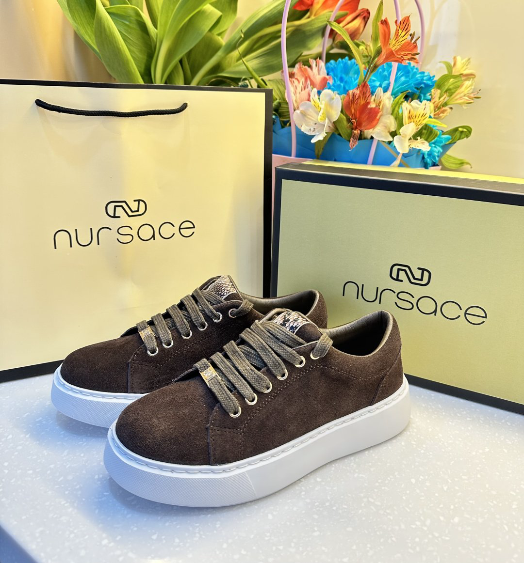 Кеды Nursace бронзовый, коричневый