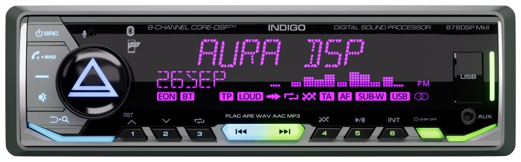 AurA INDIGO-878DSP MKII 1 DIN универсальная