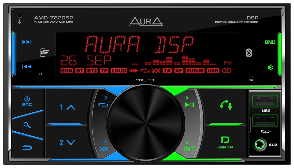 AurA AMD-782DSP 2 DIN универсальная