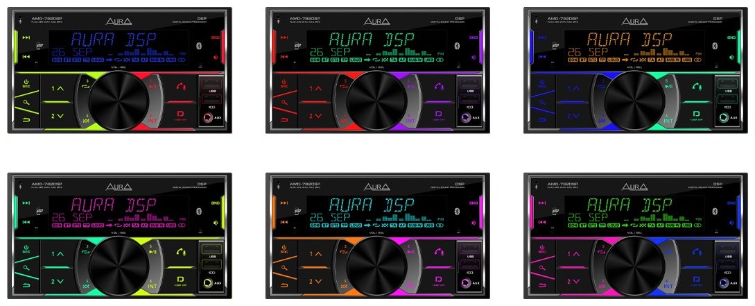 AurA AMD-782DSP 2 DIN универсальная