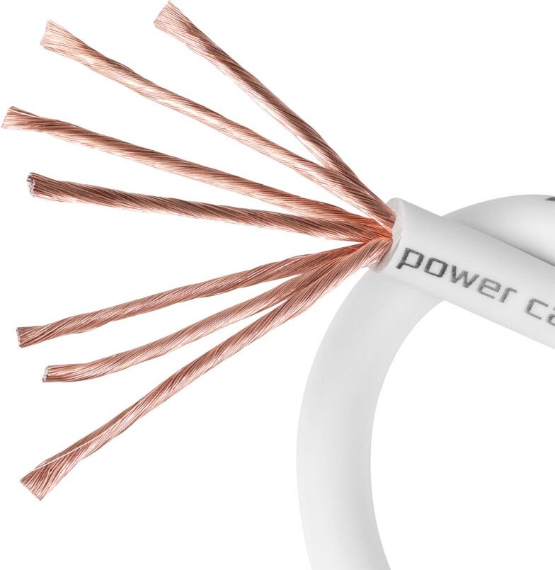 DL Audio кабель Piranha Power Cable 4 Ga White - бухта 50 метров 1 шт