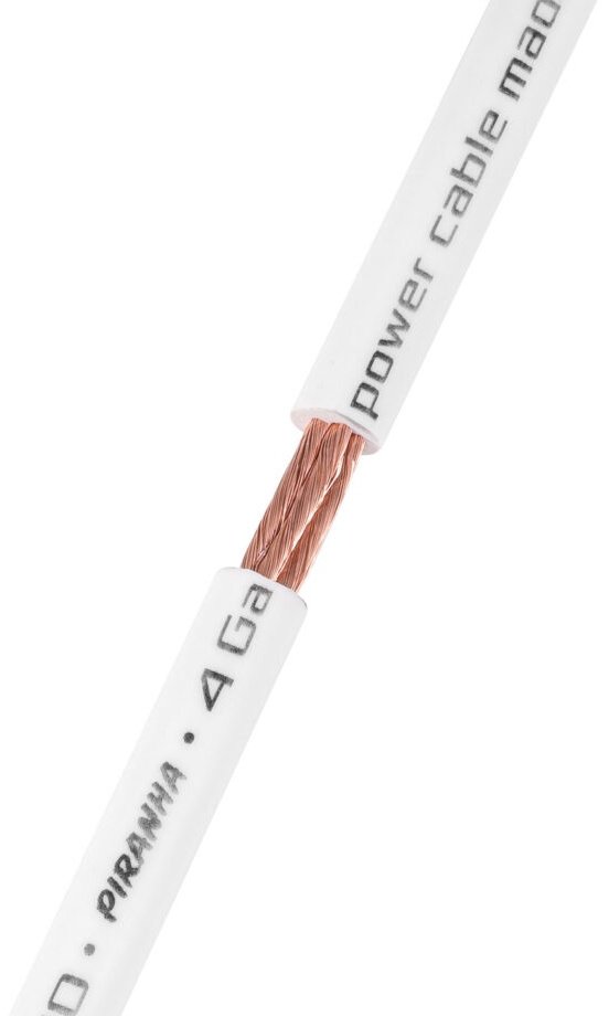 DL Audio кабель Piranha Power Cable 4 Ga White - бухта 50 метров 1 шт