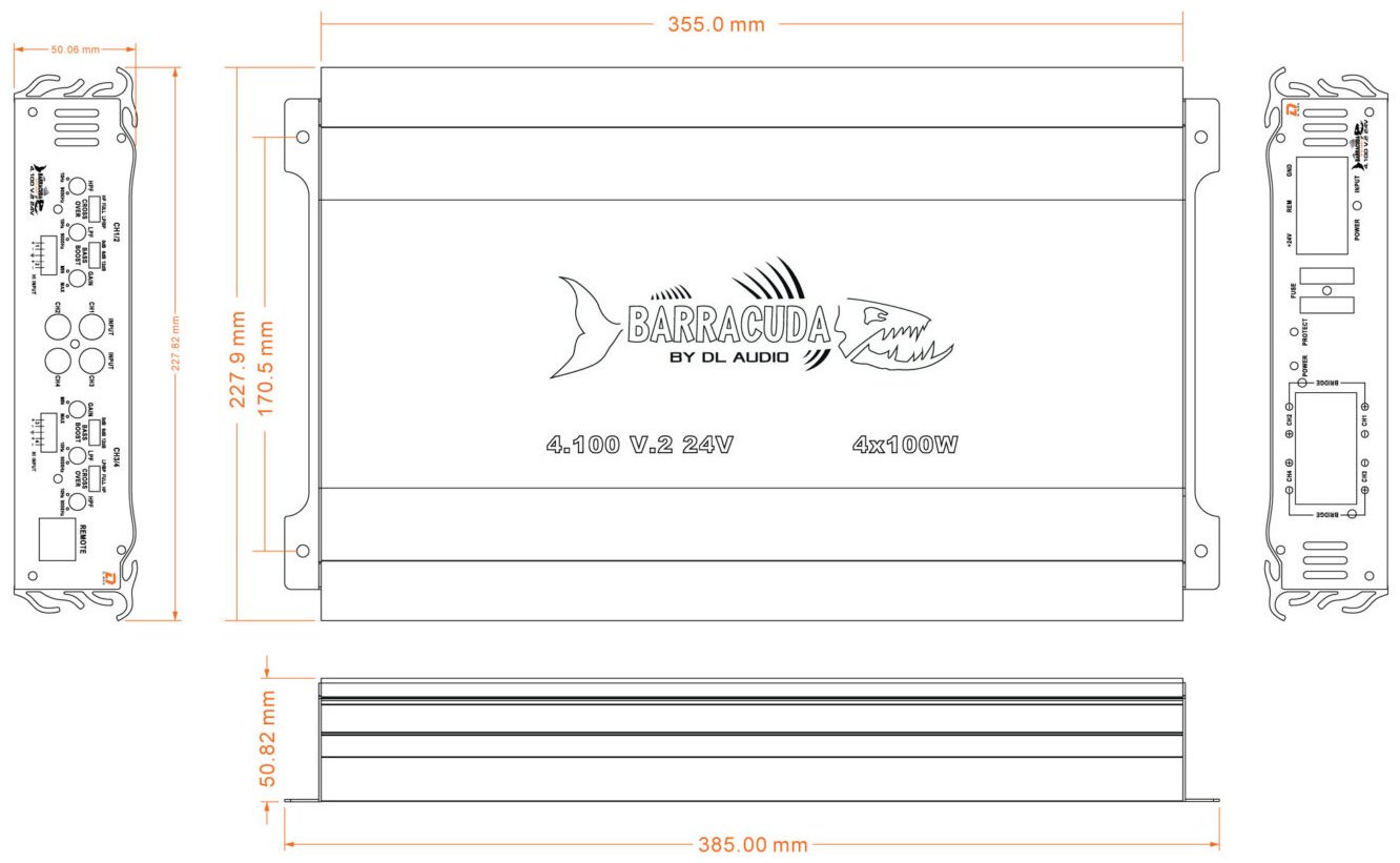 DL Audio Barracuda 4.100 v.2 24V 280 Вт 4 канальный