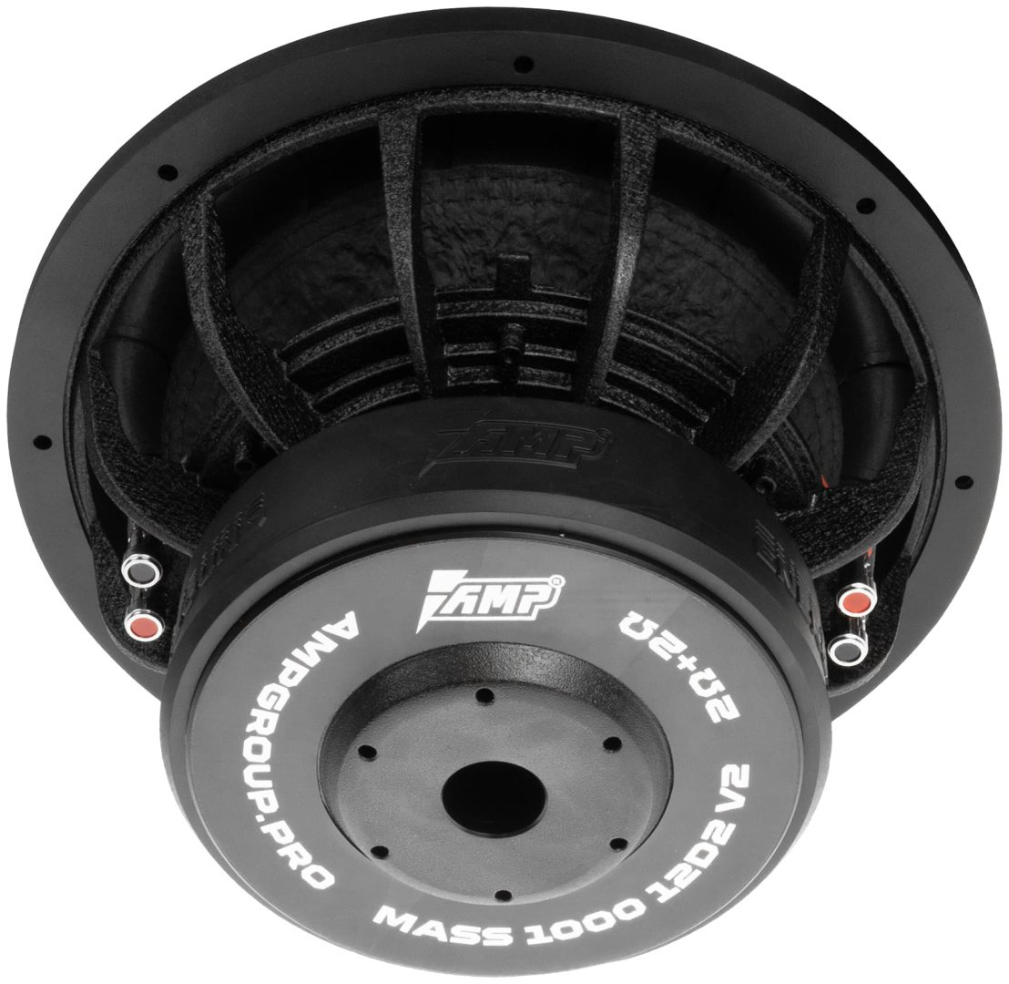 Сабвуфер AMP MASS 1000 12D2 V.2 (2+2 Ом, rms1000) купить,79988