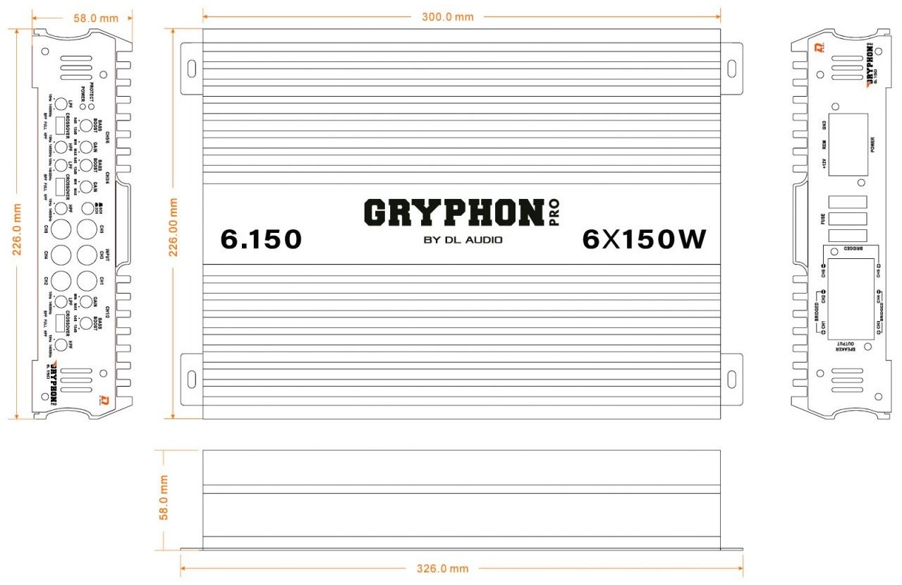 Автомобильный усилитель DL Audio Gryphon Pro 6.150