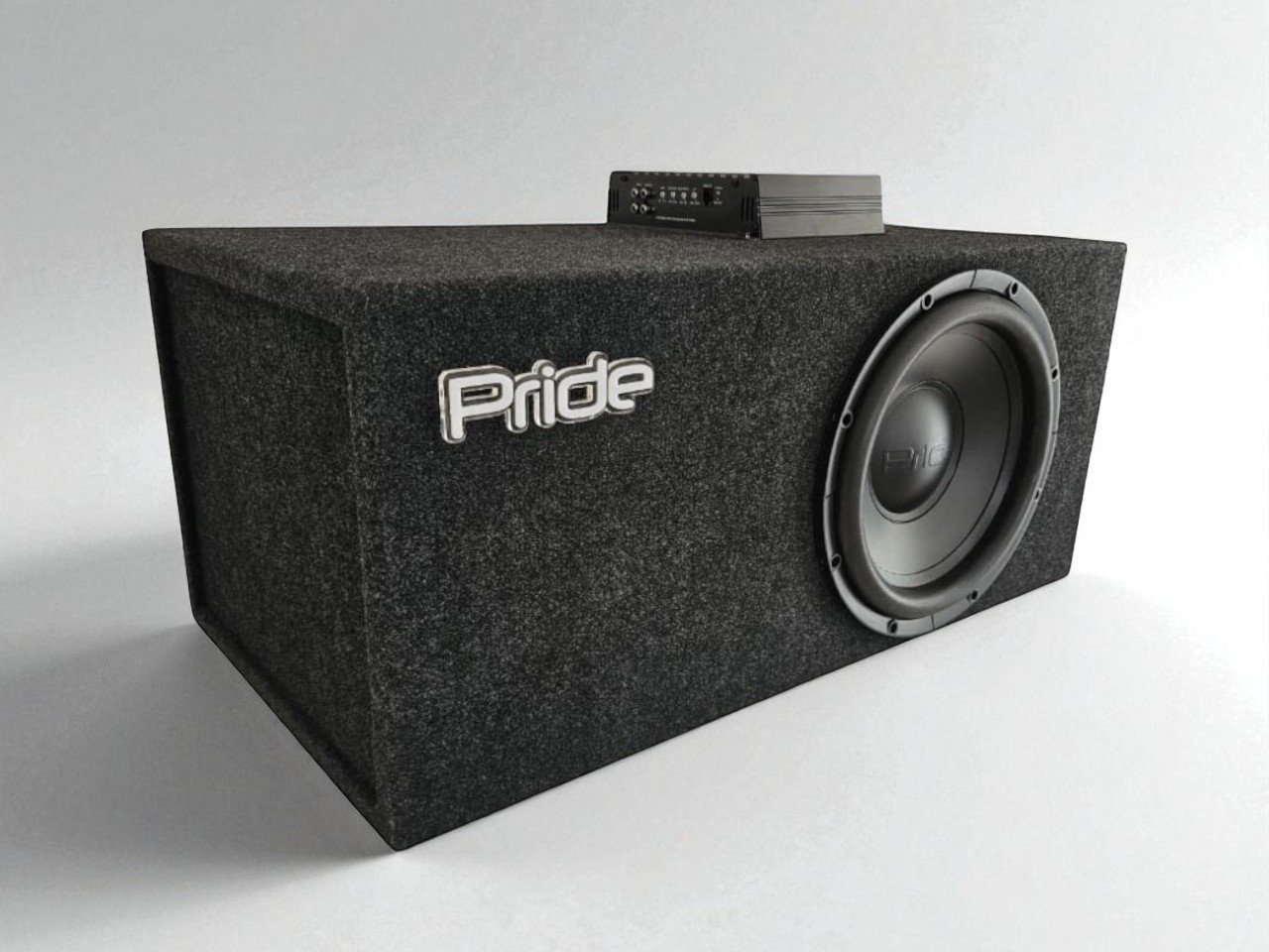 Сабвуфер PRIDE Pride S4 12D2 + моноблок Pride Uno в корпусе из фанеры