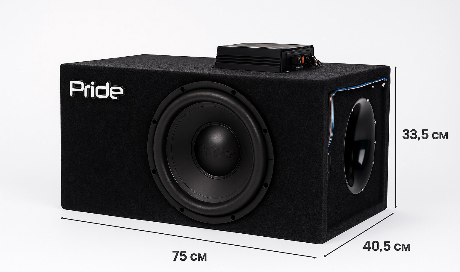 Сабвуфер PRIDE Pride S4 12D2 + моноблок Pride Uno в корпусе из фанеры - ForteMarket Сабвуфер PRIDE Pride S4 12D2 + моноблок Pride Uno в корпусе из фанеры купить,139900