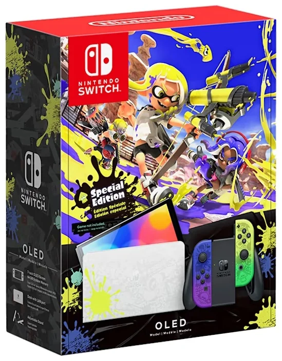 Игровая приставка Nintendo Switch Oled SPLATOON 3 Edition черно-белая купить,0