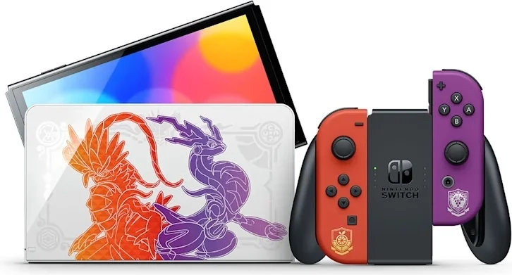 Игровая приставка Nintendo Switch OLED Pokemon Scarlet черно-фиолетовая купить,NaN