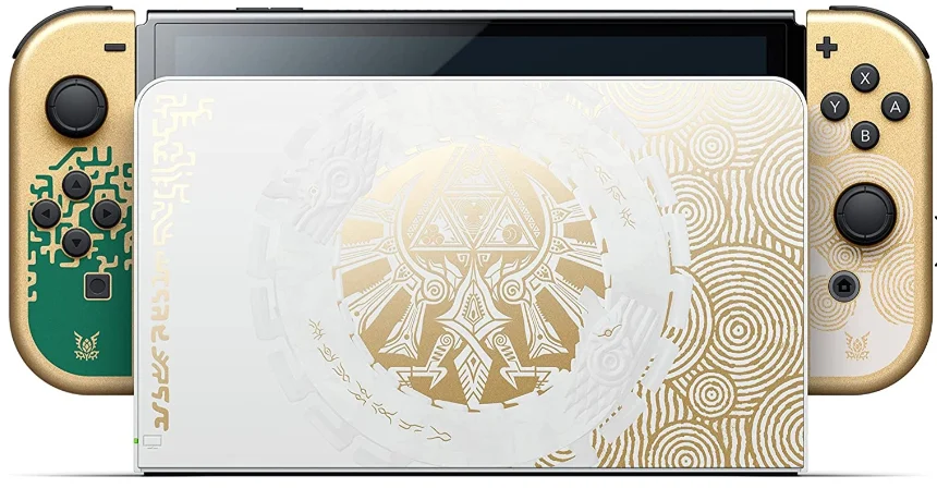 Игровая приставка Nintendo Switch Oled Legend of Zelda золотисто-белая
