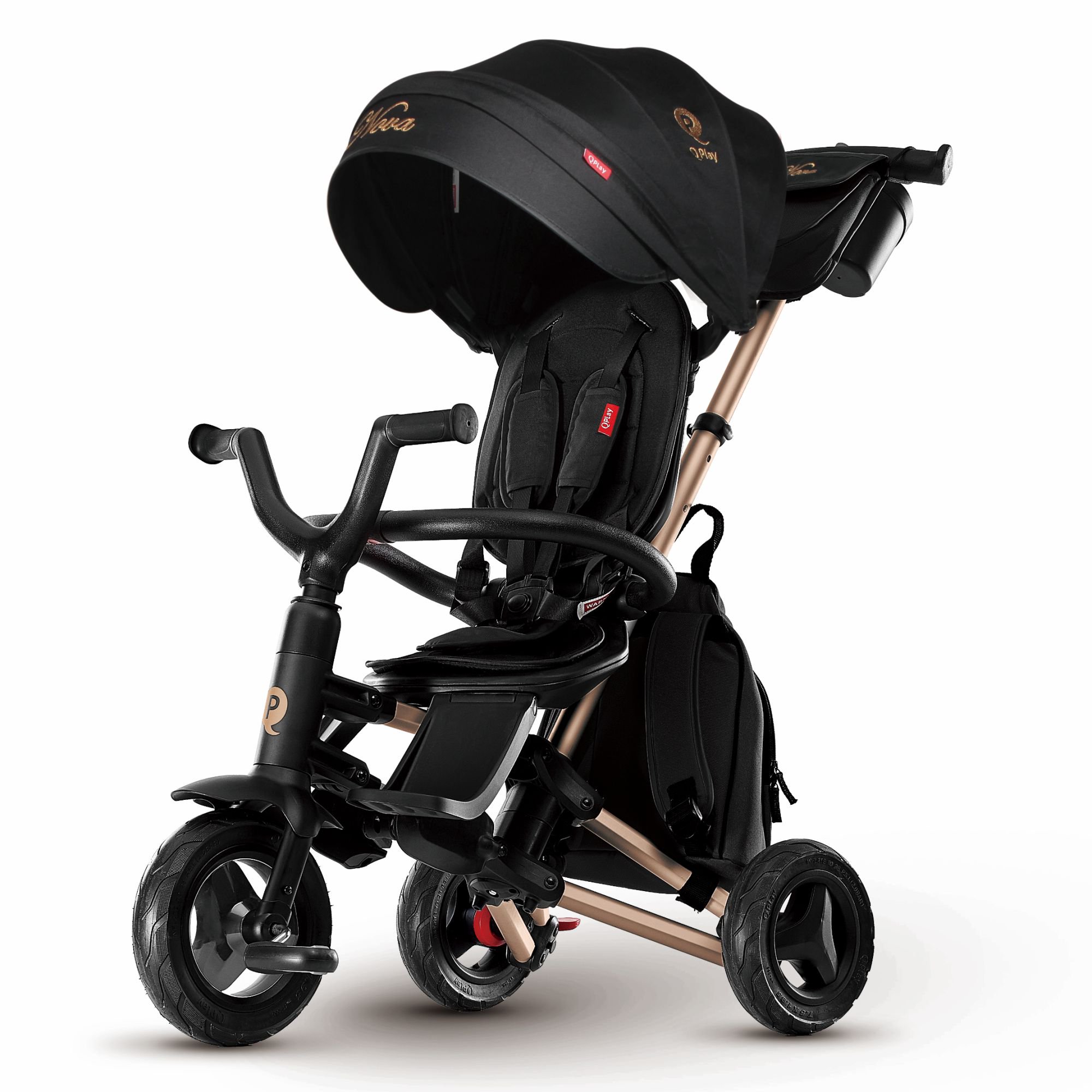 Велосипед QPlay Nova Plus Rubber Gold черный