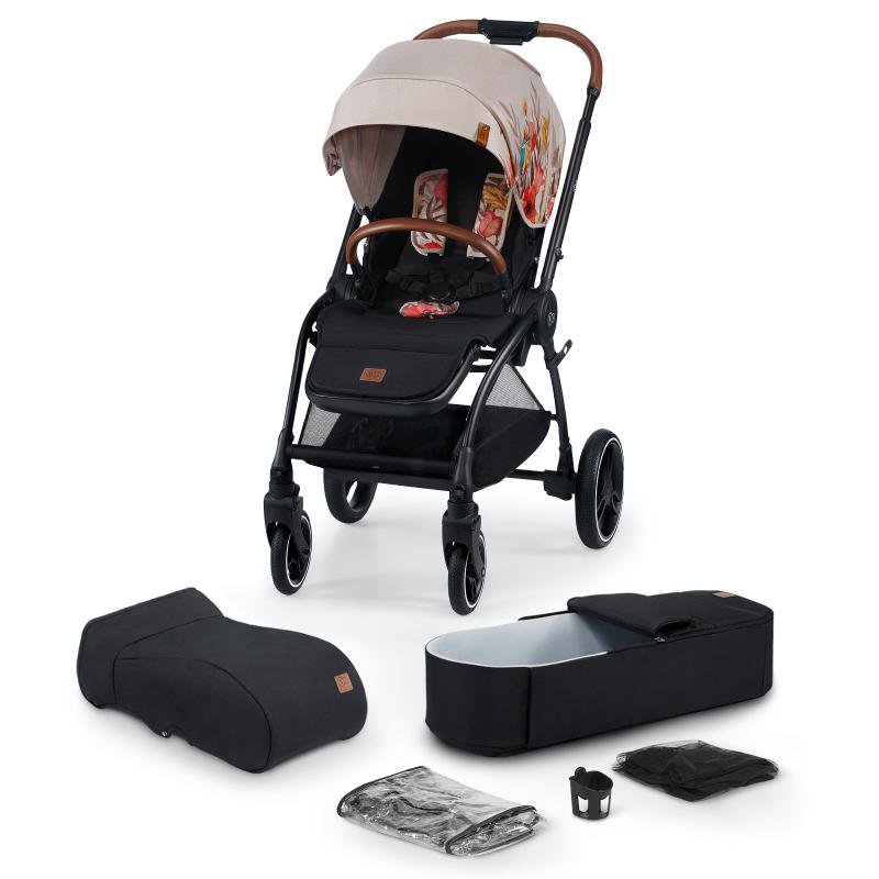 Коляска 2в1 Kinderkraft Evolution Cocoon Bird Peach купить,NaN