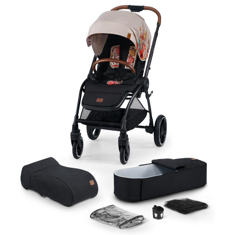 Коляска 2в1 Kinderkraft Evolution Cocoon Bird Peach купить,NaN