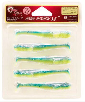 Силиконовая приманка Crazy Fish Nano Minnow 3.5" 54-90-40d-6 88мм 5шт купить,NaN