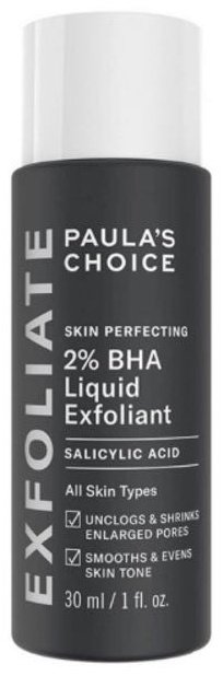 Paula's Choice тонер Skin perfecting 2% BHA liquid exfoliant travel 30 мл