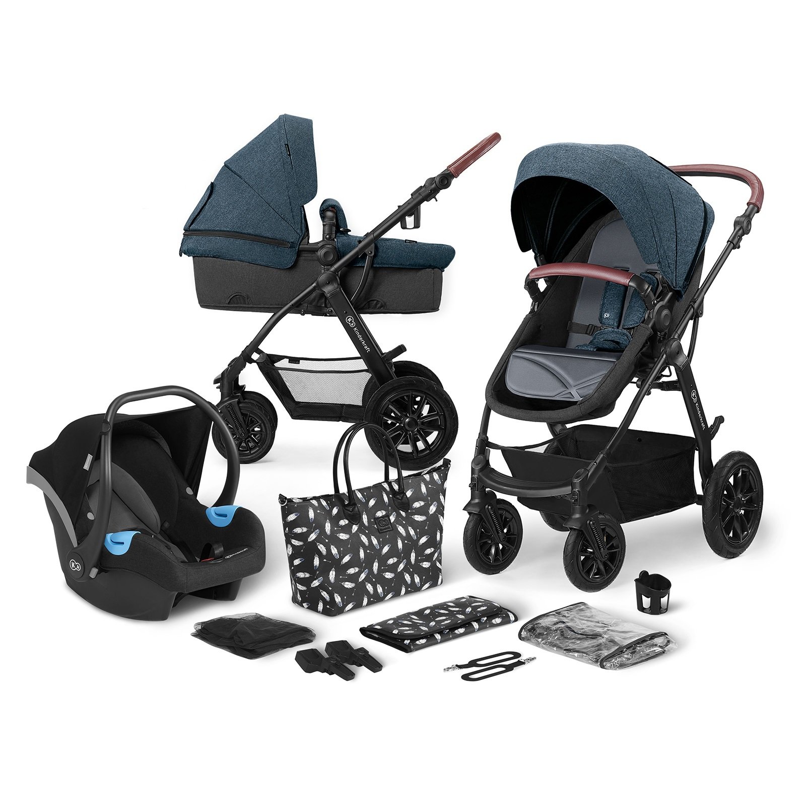 Коляска 3в1 Kinderkraft XMOOV Denim  купить,NaN